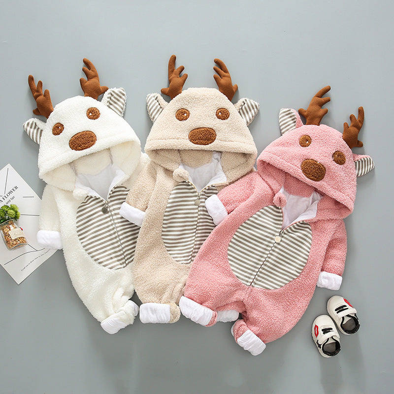 Modern Mama Reindeer Baby Romper